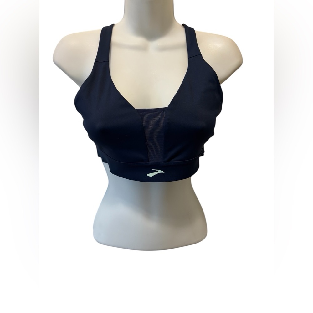 Brooks Plunge Sports Bra for Running Jogging Workouts Sports Sz S Navy No Pads - Picture 5 of 5